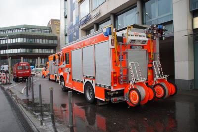 Wasserrohrbruch im City Plaza am Rotebuehlplatz Stuttgart